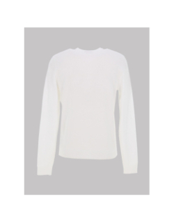 Pull slim à col rond en fils doux san cody blanc homme - Hugo