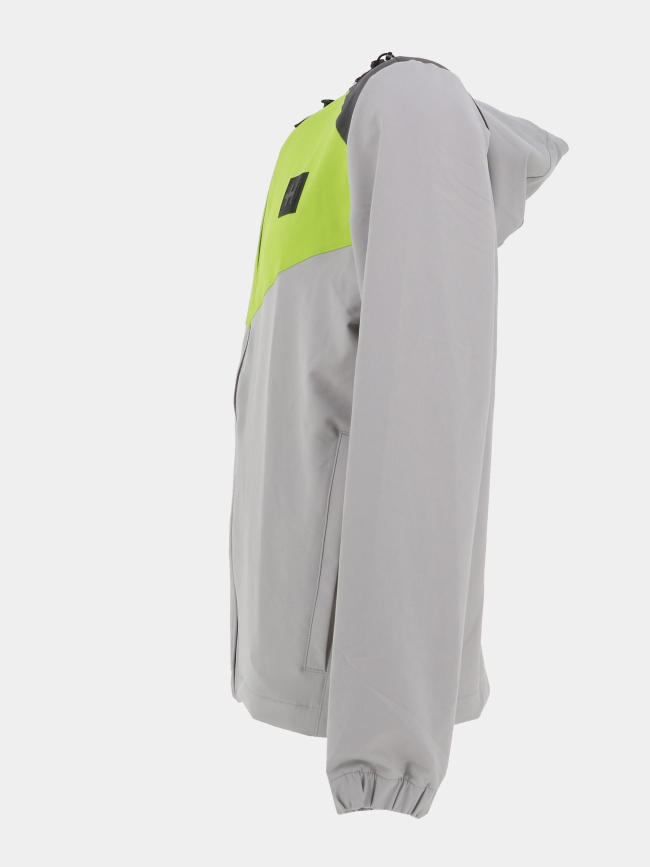 Veste zippée à capuche rio gris et fluo homme - Helvetica