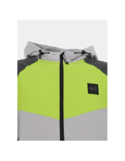 Veste zippée à capuche rio gris et fluo homme - Helvetica