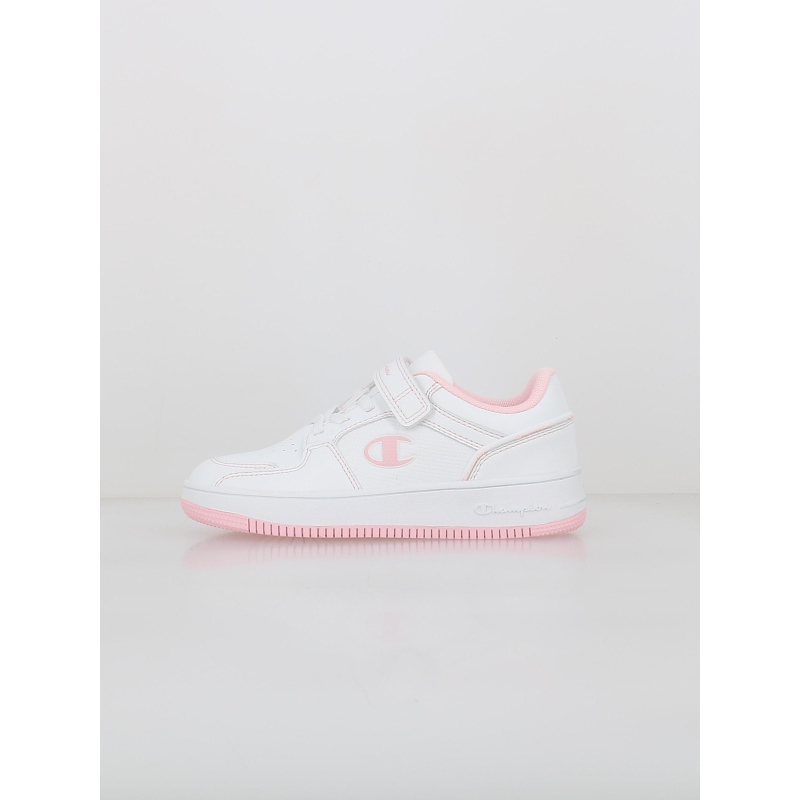 Baskets à scratch rebound 2.0 ps blanc rose fille - Champion