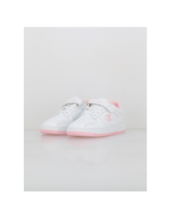 Baskets à scratch rebound 2.0 ps blanc rose fille - Champion