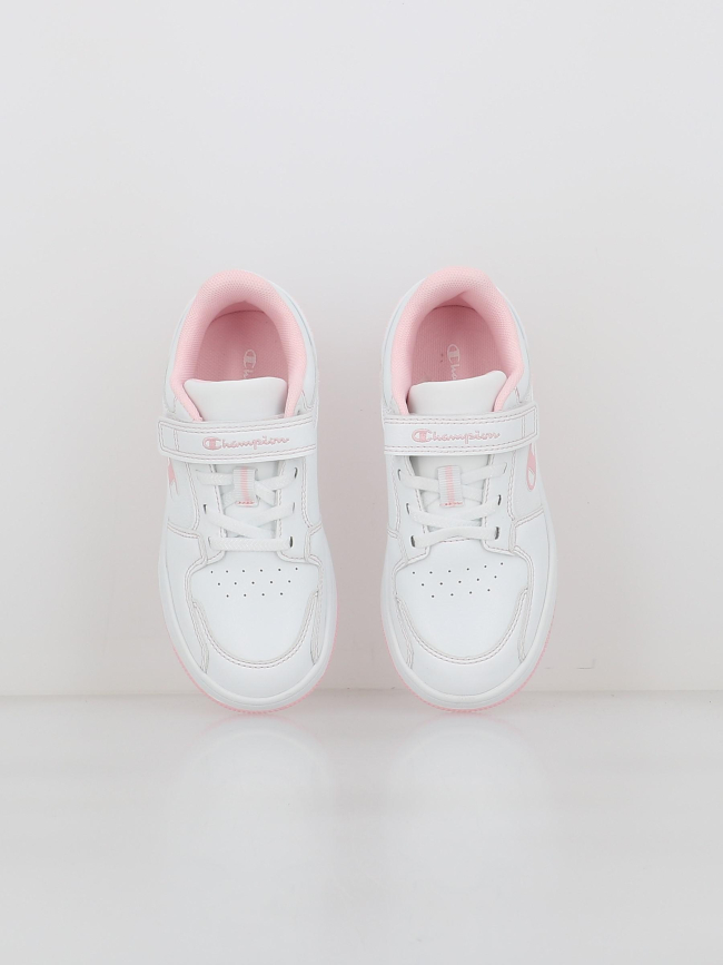 Baskets à scratch rebound 2.0 ps blanc rose fille - Champion