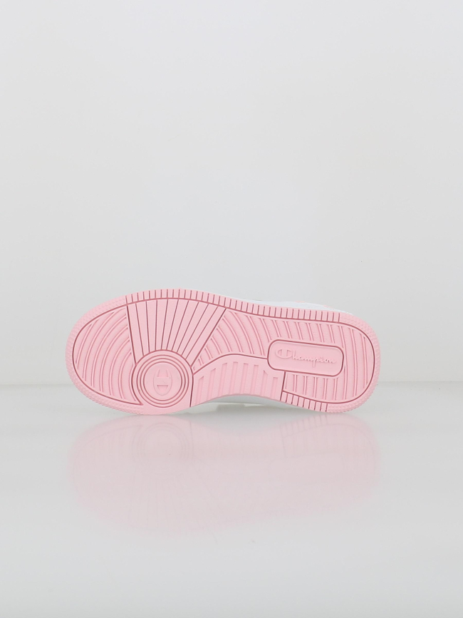 Baskets à scratch rebound 2.0 ps blanc rose fille - Champion