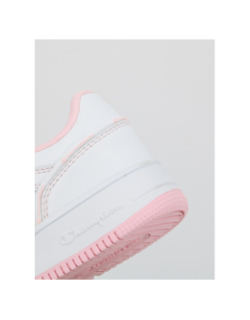 Baskets à scratch rebound 2.0 ps blanc rose fille - Champion