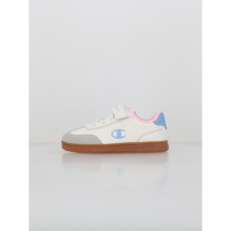 Baskets à scratch prestige mix gs blanc bleu rose fille - Champion