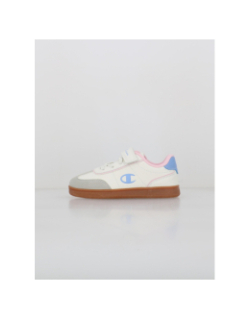 Baskets à scratch prestige mix gs blanc bleu rose fille - Champion