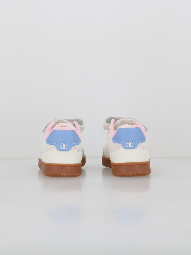 Baskets à scratch prestige mix gs blanc bleu rose fille - Champion