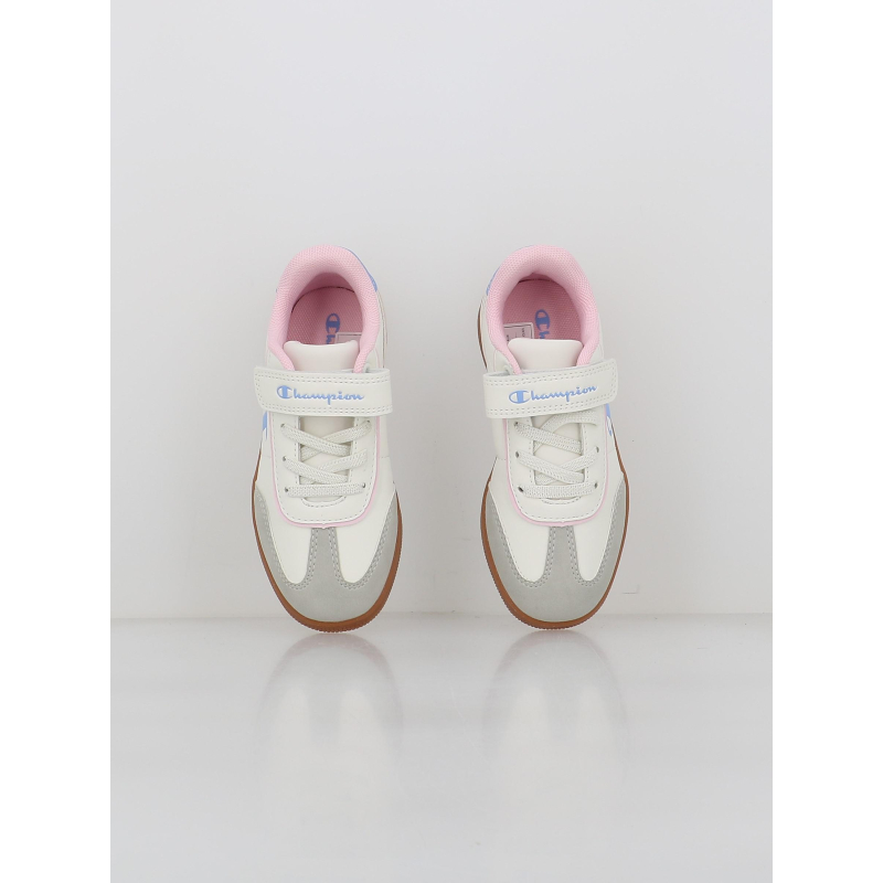 Baskets à scratch prestige mix gs blanc bleu rose fille Champion