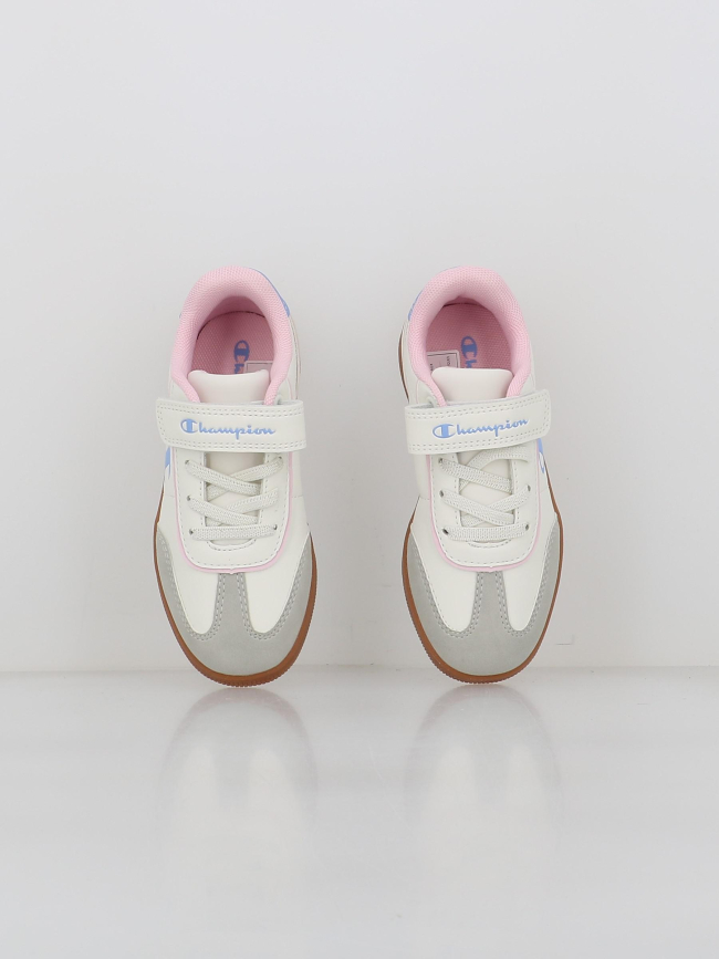 Baskets à scratch prestige mix gs blanc bleu rose fille - Champion