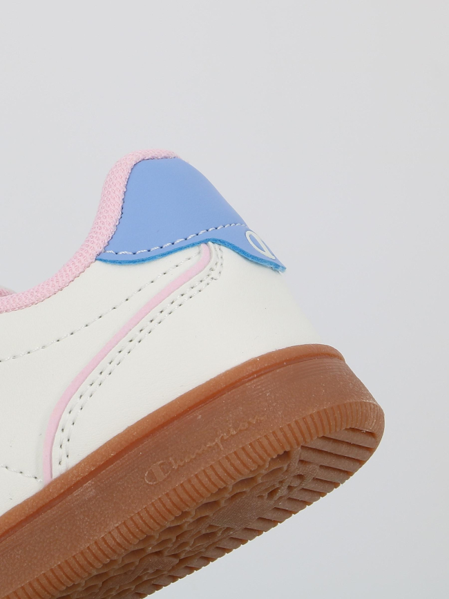 Baskets à scratch prestige mix gs blanc bleu rose fille - Champion