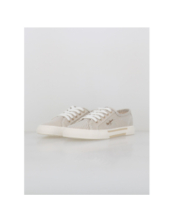 Baskets en toile rayées brady party doré femme - Pepe Jeans