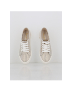 Baskets en toile rayées brady party doré femme - Pepe Jeans