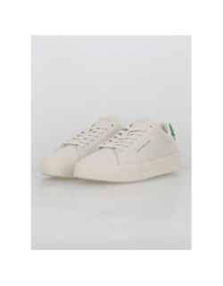 Baskets en cuir court details beige homme - Tommy Hilfiger