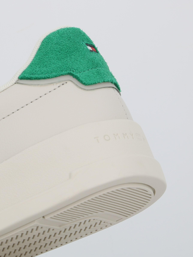 Baskets en cuir court details beige homme - Tommy Hilfiger