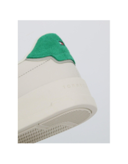 Baskets en cuir court details beige homme - Tommy Hilfiger