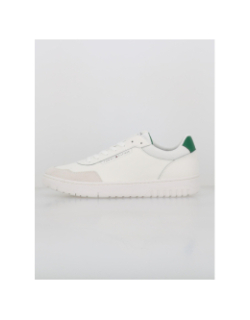 Baskets en cuir core mix blanc vert homme - Tommy Hilfiger