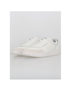 Baskets en cuir core mix blanc vert homme - Tommy Hilfiger