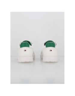 Baskets en cuir core mix blanc vert homme - Tommy Hilfiger