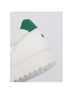 Baskets en cuir core mix blanc vert homme - Tommy Hilfiger