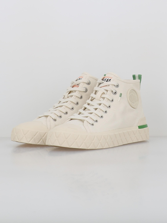Baskets montantes toile palla ace chukka blanc femme - Palladium