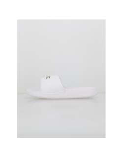 Claquettes serve slide croco 1.0 blanc homme - Lacoste