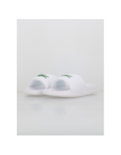 Claquettes serve slide croco 1.0 blanc homme - Lacoste