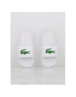 Claquettes serve slide croco 1.0 blanc homme - Lacoste