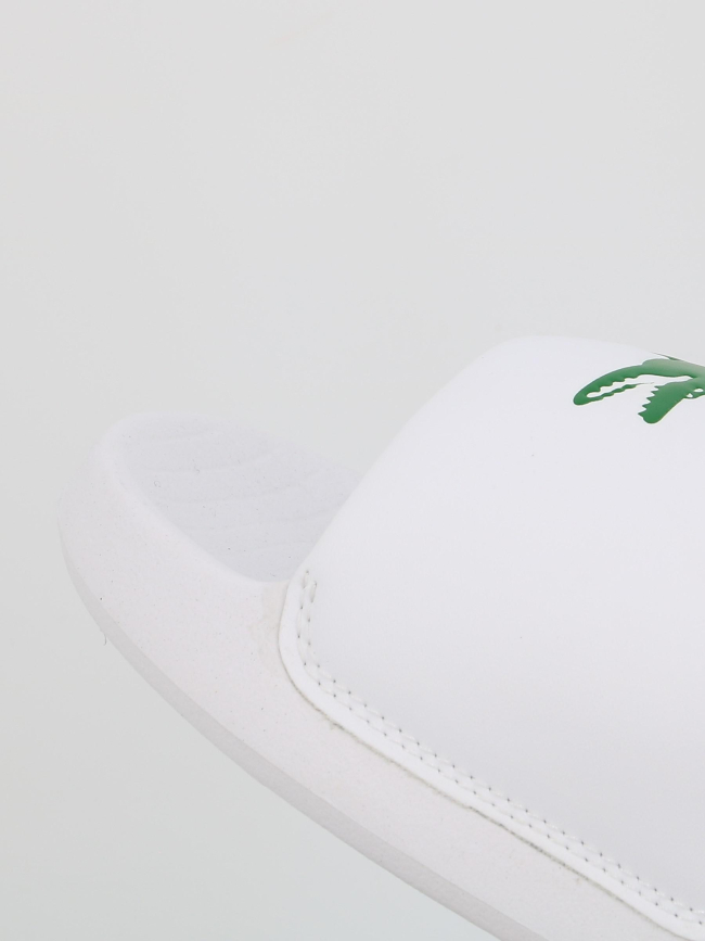 Claquettes serve slide croco 1.0 blanc homme - Lacoste