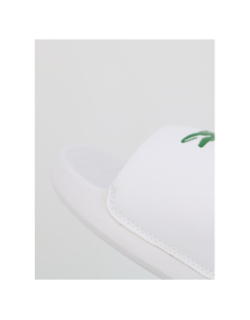 Claquettes serve slide croco 1.0 blanc homme - Lacoste
