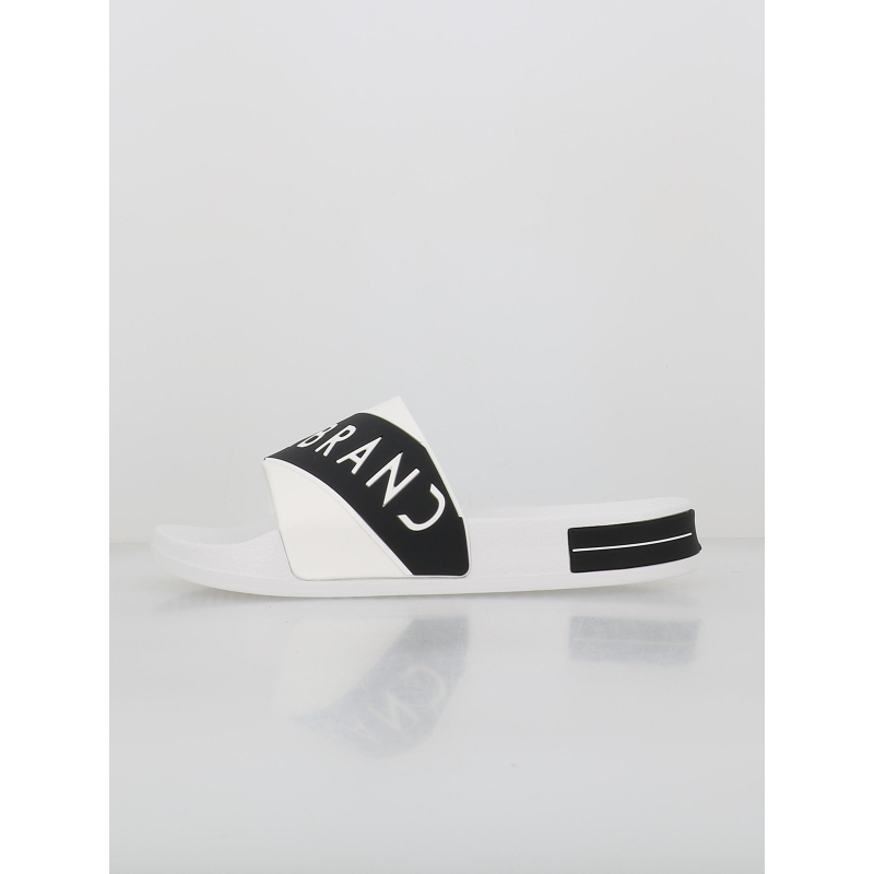 Claquettes blanc et noir homme - Chabrand