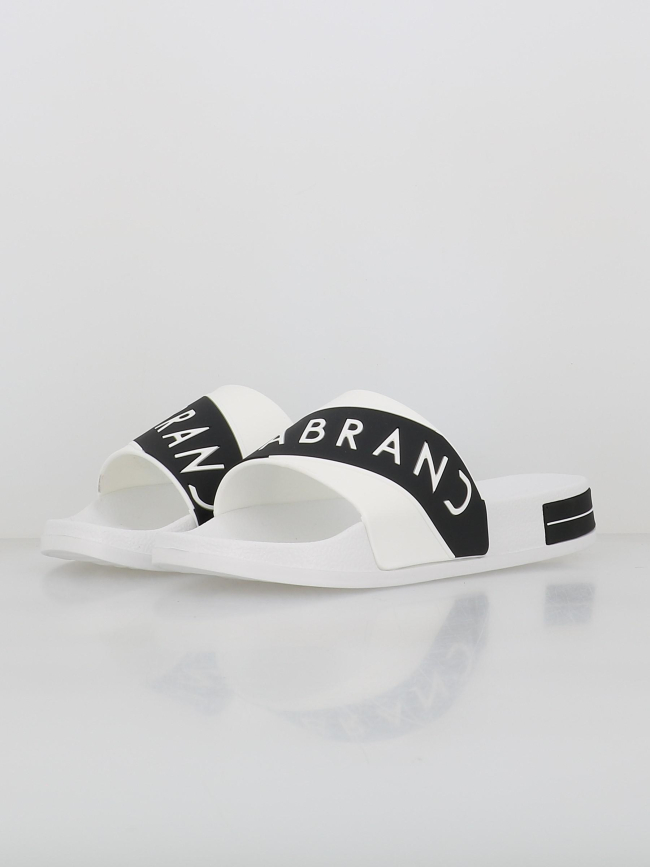 Claquettes blanc et noir homme - Chabrand
