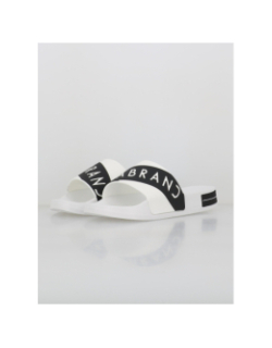 Claquettes blanc et noir homme - Chabrand