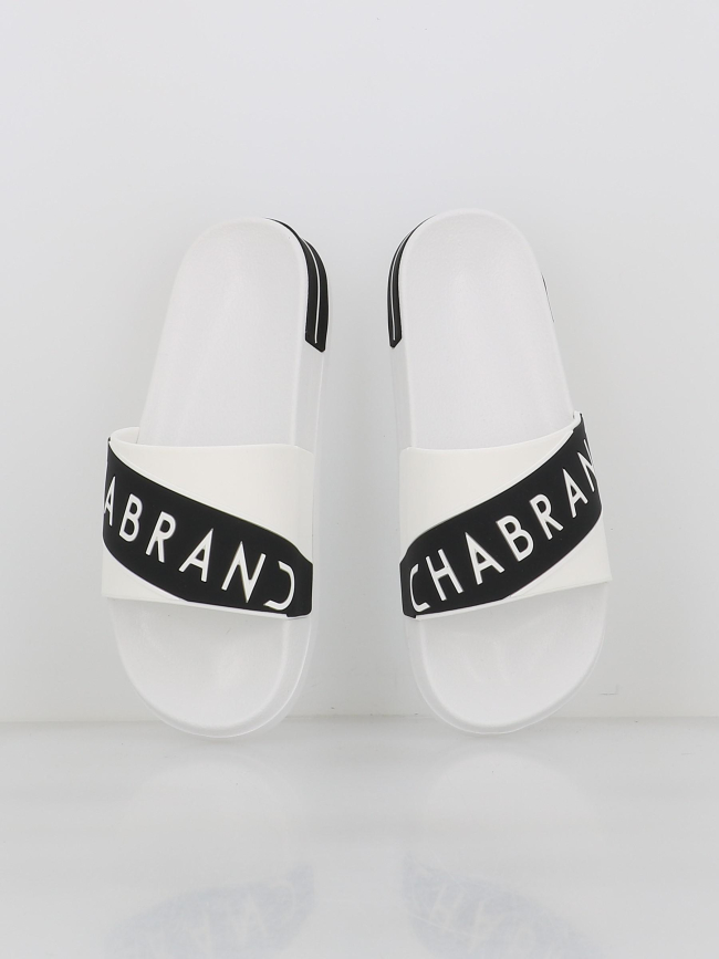 Claquettes blanc et noir homme - Chabrand