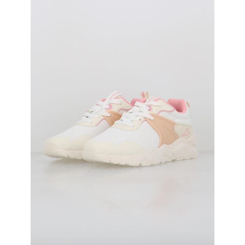 Basket Toile Basket Blanche Kappa Baskets Montero Blanc Rose Fille