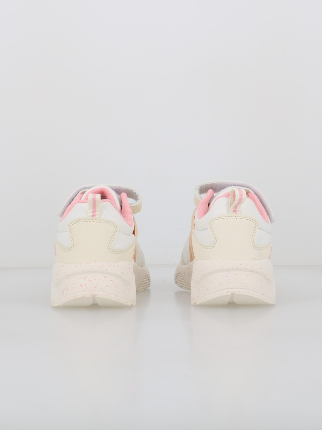 Baskets à scratch montero blanc rose fille - Kappa