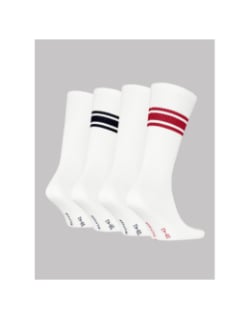 Coffret 4 paires de chaussettes hautes blanc homme - Tommy Hilfiger