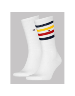 Pack de 2 paires de chaussettes sport stripes blanc homme - Tommy Hilfiger