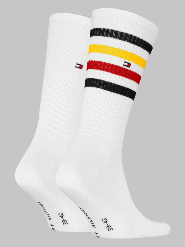 Pack de 2 paires de chaussettes sport stripes blanc homme - Tommy Hilfiger