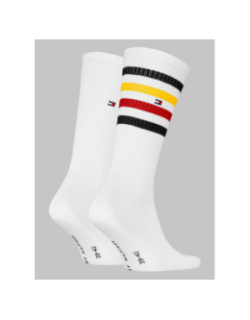 Pack de 2 paires de chaussettes sport stripes blanc homme - Tommy Hilfiger
