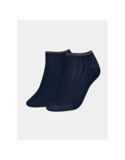 Pack de 2 paires de socquettes shine bleu marine femme - Tommy Hilfiger