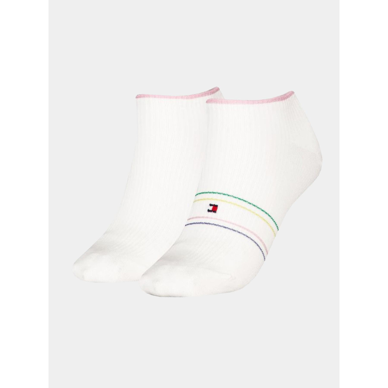 Pack de 2 paires de socquettes shine blanc femme - Tommy Hilfiger