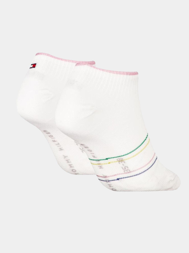 Pack de 2 paires de socquettes shine blanc femme - Tommy Hilfiger