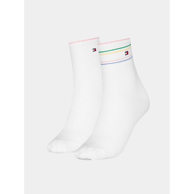 Pack de 2 paires de chaussettes hautes blanc femme - Tommy Hilfiger