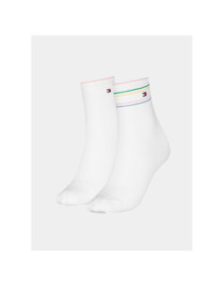 Pack de 2 paires de chaussettes hautes blanc femme - Tommy Hilfiger