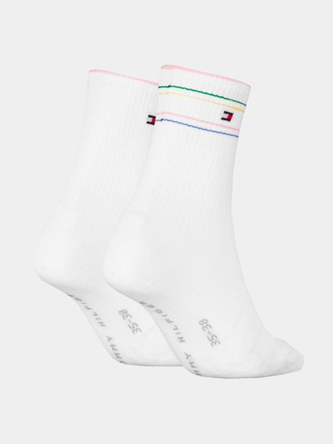 Pack de 2 paires de chaussettes hautes blanc femme - Tommy Hilfiger