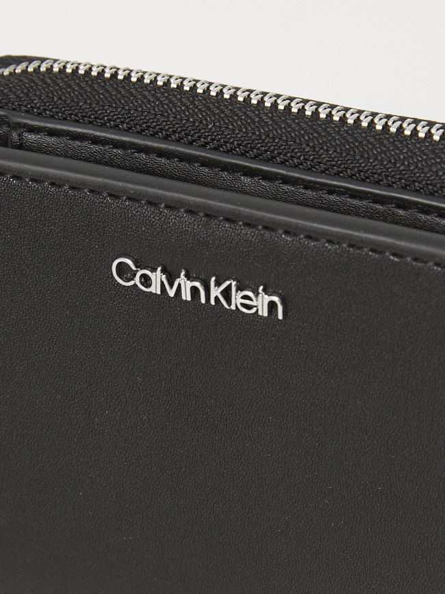 Portefeuille must medium zip around noir - Calvin Klein