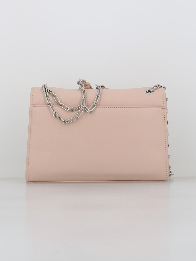 Sac bandoulière chaine medium rose femme - Calvin Klein