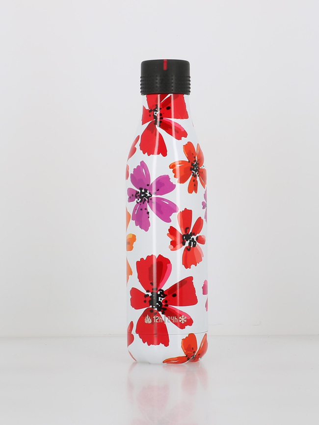 Bouteille isotherme 750 ml petals blanc - Les Artistes