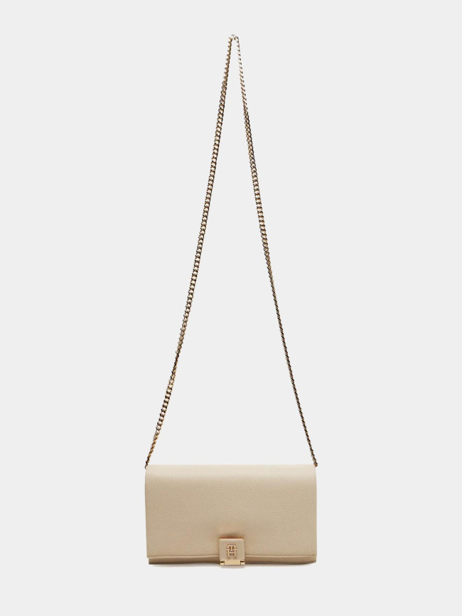 Sac bandoulière chaine her flap beige femme - Tommy Hilfiger