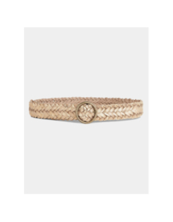 Ceinture tressée brillante pcnadinas beige doré femme - Pieces